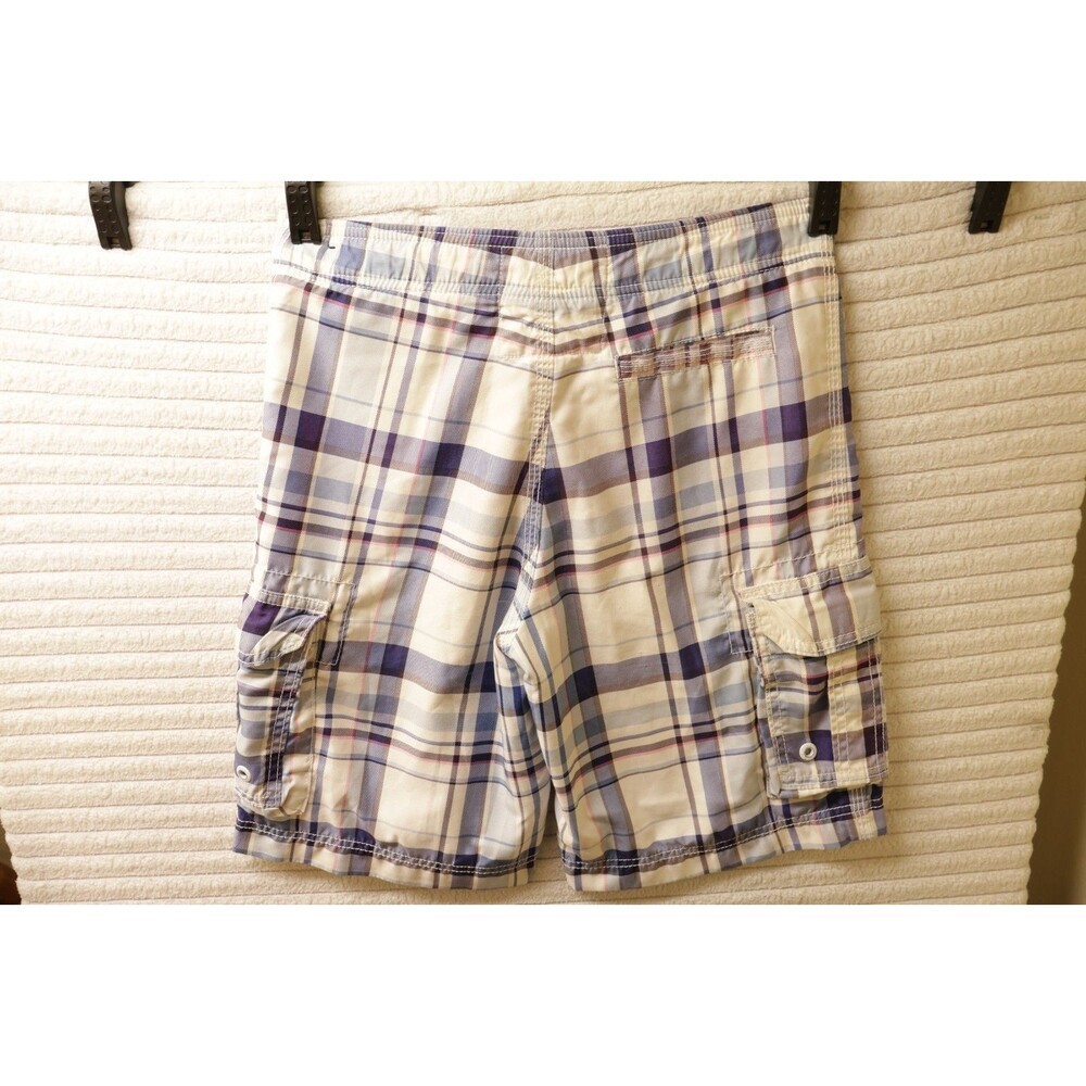 Abercrombie & Fitch Swim Trunks Mens M Plaid Cargo Board Shorts Moose Mesh Lined